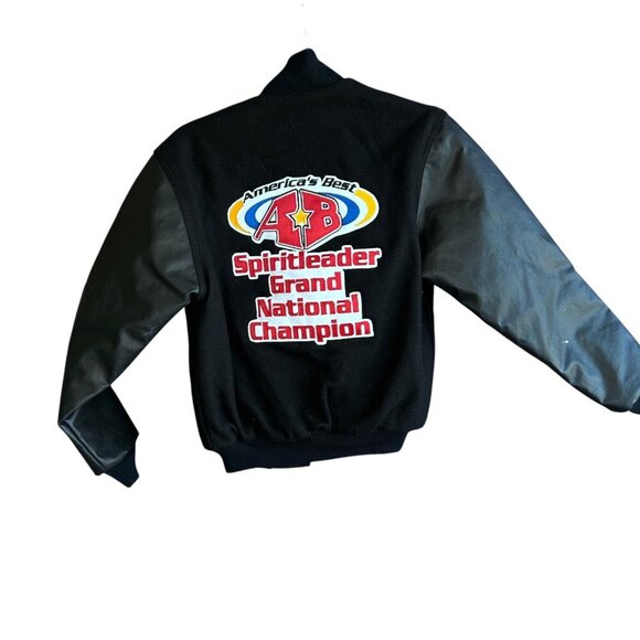 Rennoc Black Spiritleader Cheerleader National Champion Varsity Jacket Youth L - Picture 1 of 10
